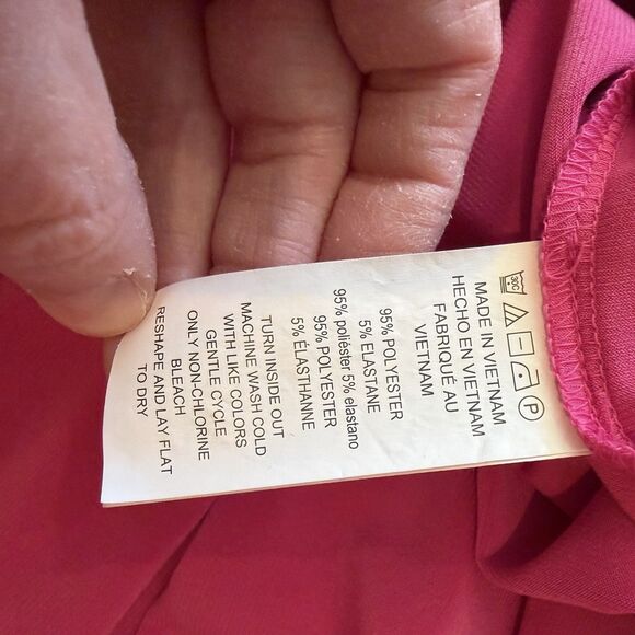 Michael Kors Women’s XL Magenta Pink Zip Front Blouse Roll Tab Sleeves - Picture 10 of 13